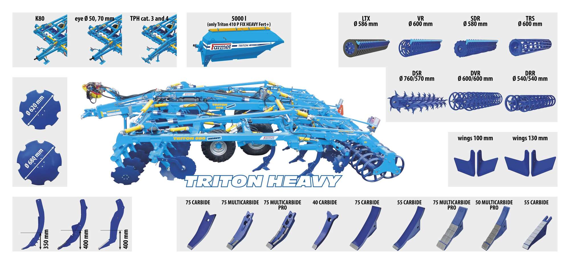 Tárcsás kultivátor Triton Heavy