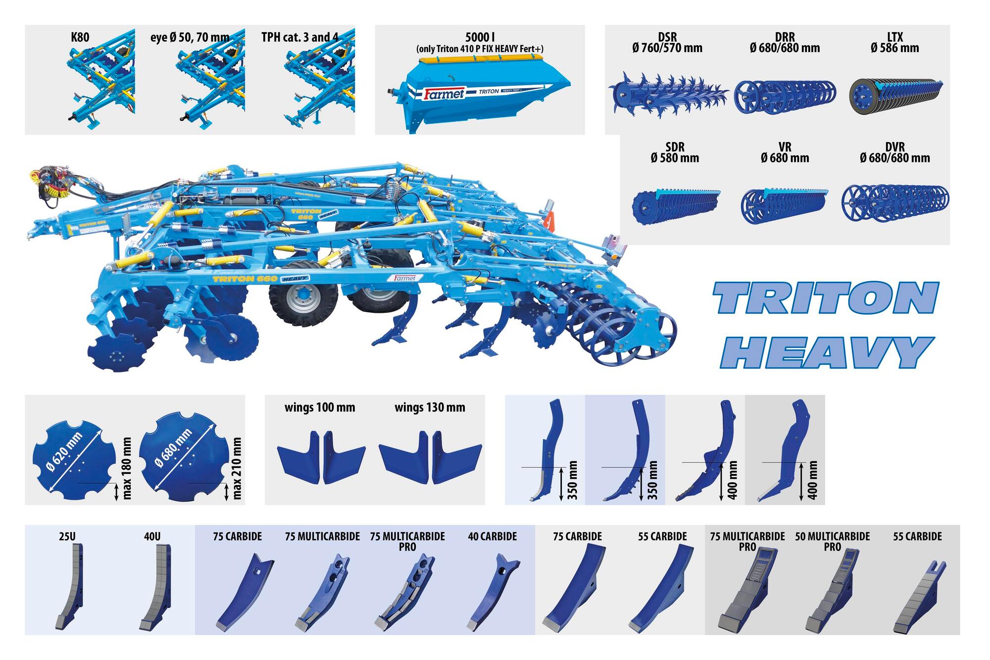 Cultivador combinado Triton Heavy