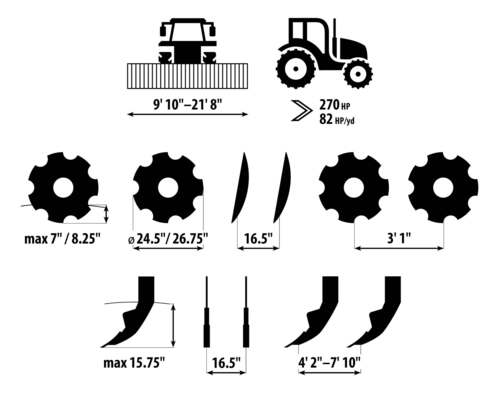 Combined cultivator Triton Heavy