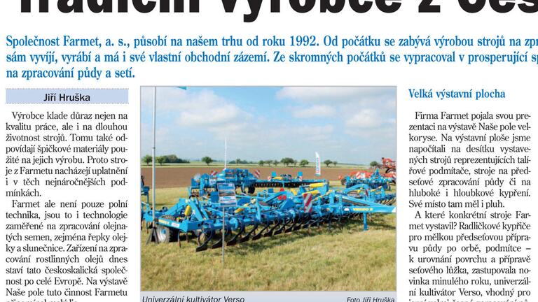 Napsali o nás - Zemědělec 31