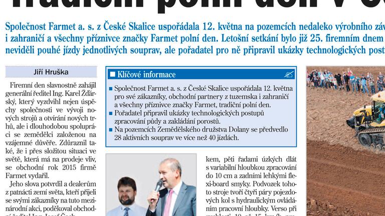 Napsali o nás - Zemědělec 23