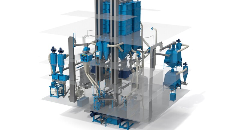 Presswerk für Soja – einstufiges Pressen mit Extrusion