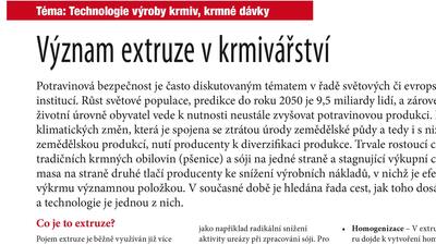 Napsali o nás – časopis Krmivářství
