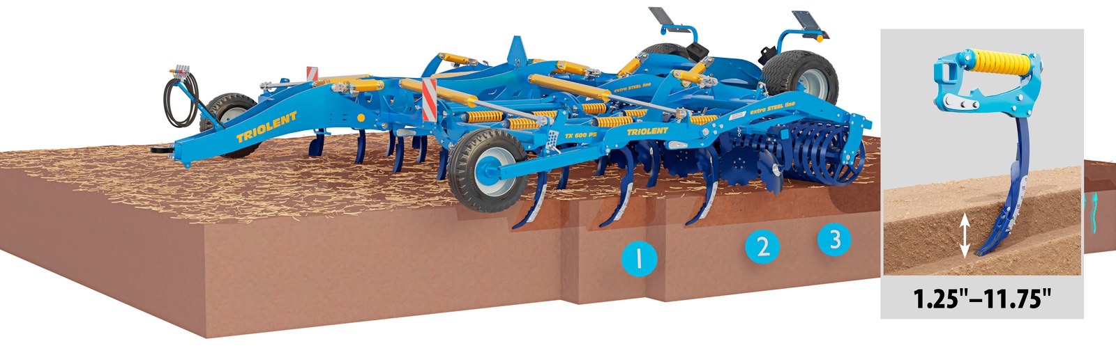 Tine cultivator Triolent PS