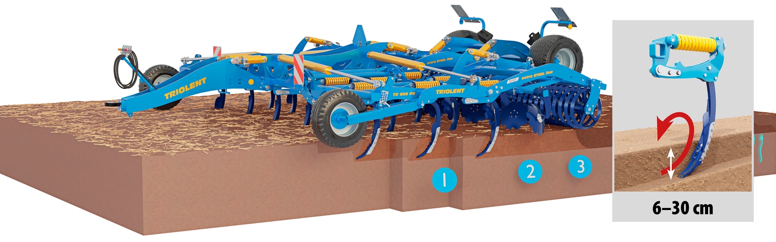 Tine cultivator Triolent PS