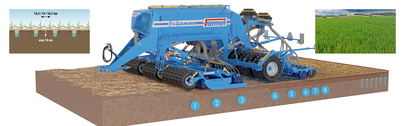 Sembradora Combinada Modular Falcon PRO