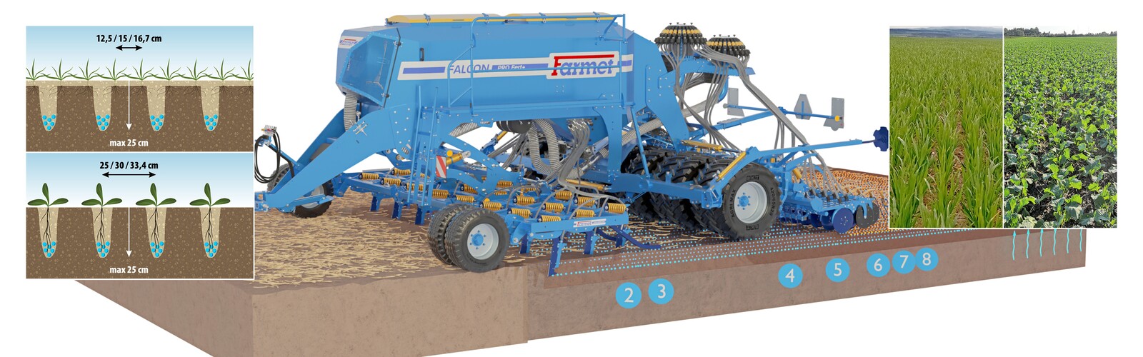 Sembradora Combinada Modular Falcon PRO