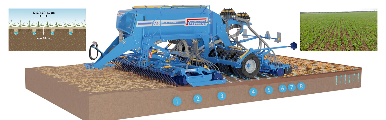 Sembradora Combinada Modular Falcon PRO