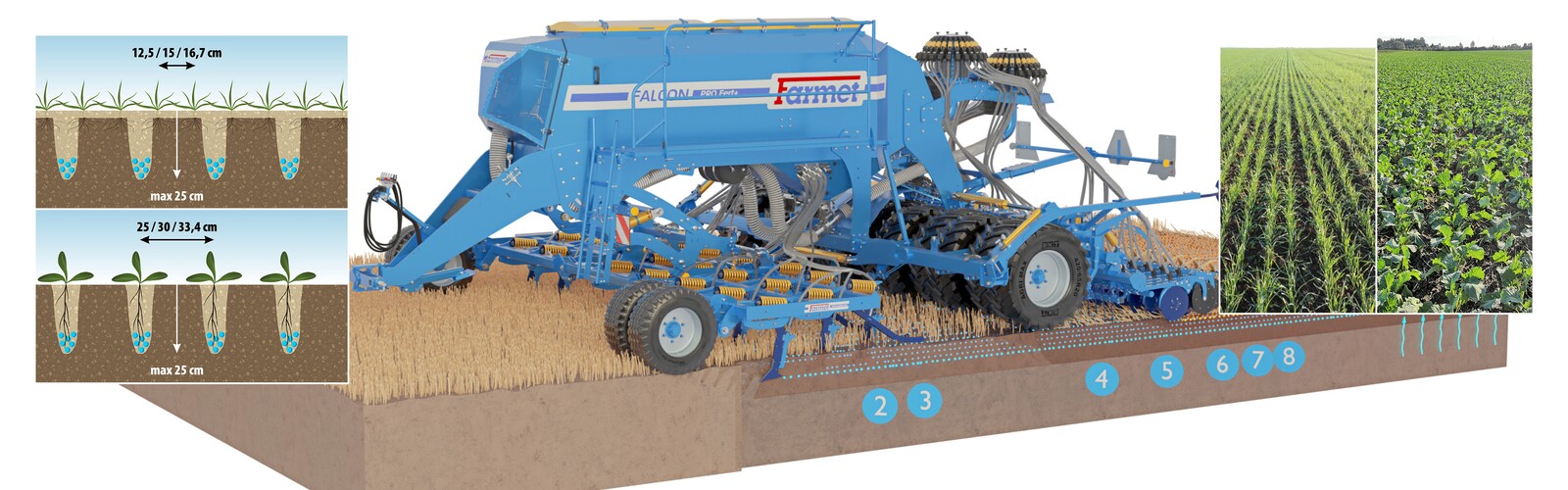 Sembradora Combinada Modular Falcon PRO