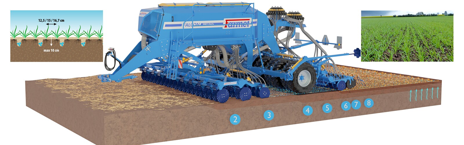 Sembradora Combinada Modular Falcon PRO