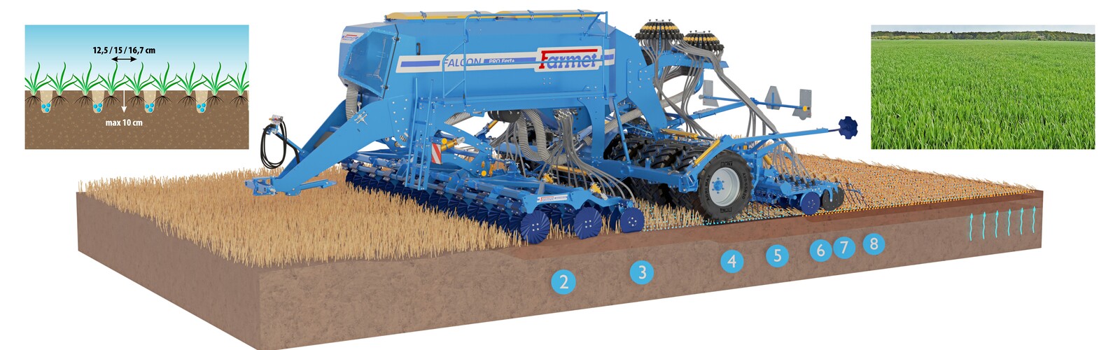 Sembradora Combinada Modular Falcon PRO