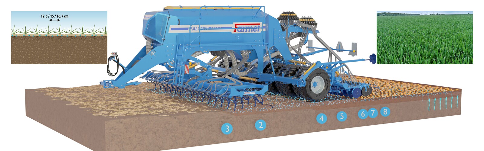 Sembradora Combinada Modular Falcon PRO