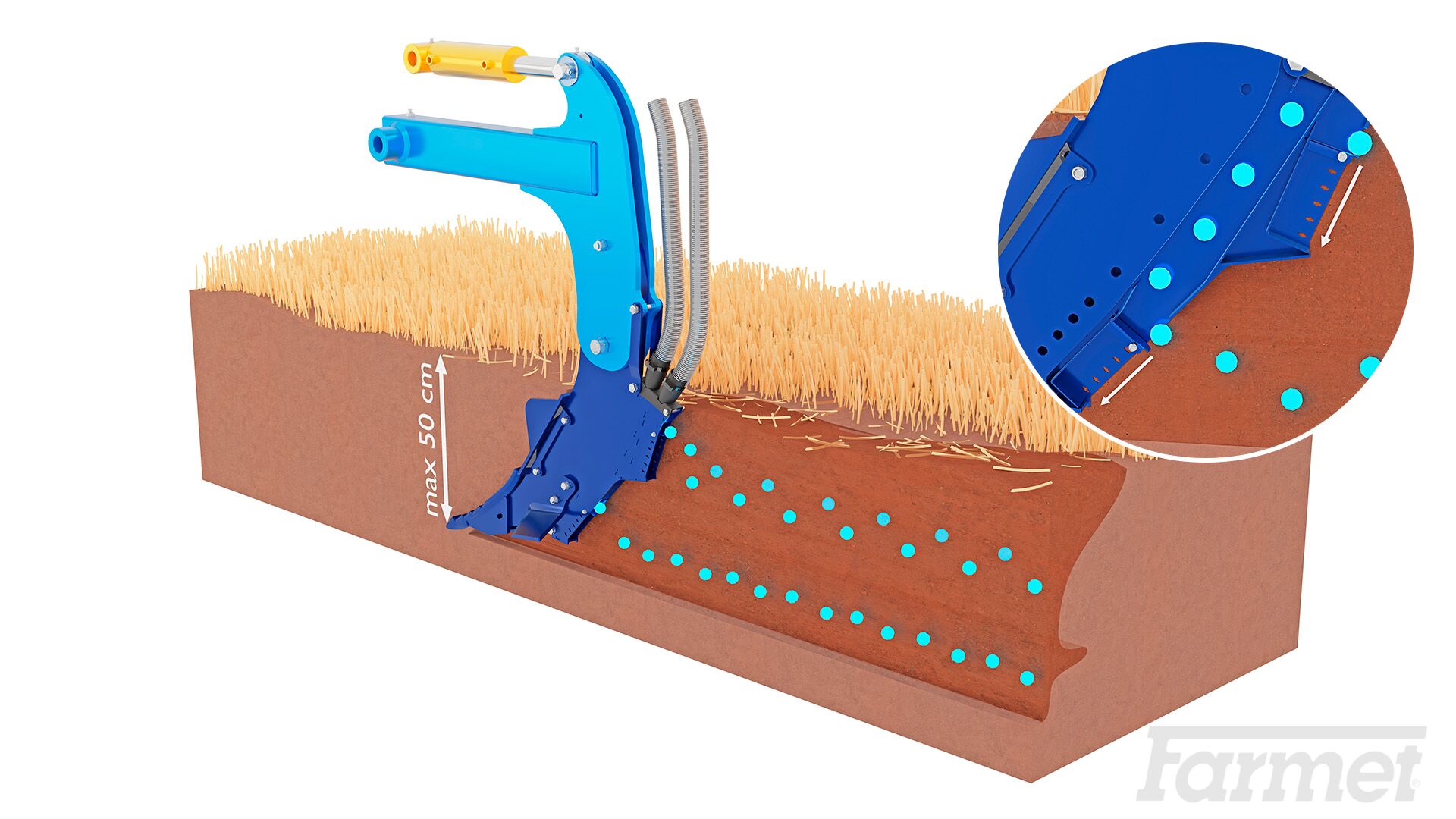 Sub Soil Riser Subsoiler with fertilizer application Digger Fert+ - Farmet