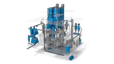 Processing of soybeans at a capacity 200t of seeds per day.