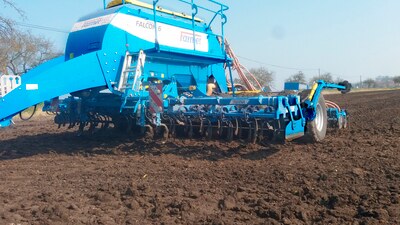 Spring sowing by sowing machine Falcon PRO in AGD Senice