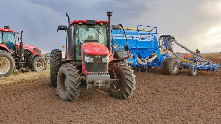 At the border of Europe and Asia with the seed drill Falcon SW Fert +