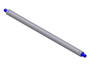 Shaft with pins CR 76/1447/C40/2xM8 Shaft with pins CR 76/1447/C40/2xM8