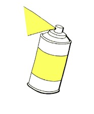 Colour spray - yellow 1023RAL